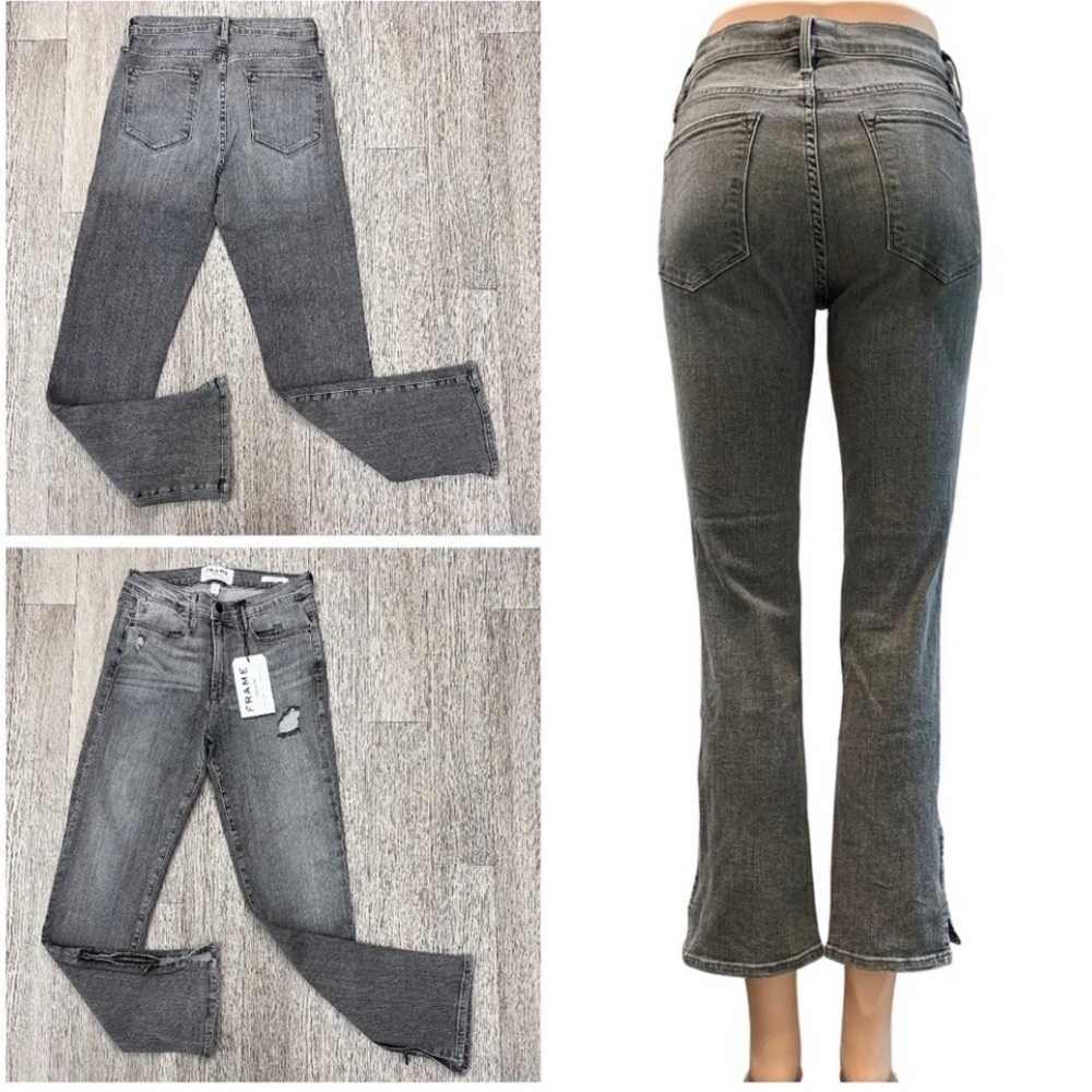 NWT FRAME DENIM LE HIGH STRAIGHT HIGHLINE ANKLE ZIP JEANS